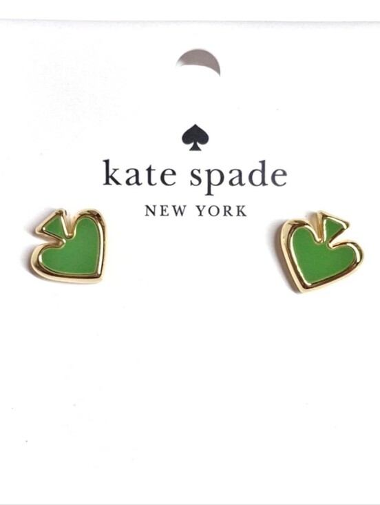 kate spade Jewelry - Kate Spade Green Heritage Spade Stud Earrings NWT